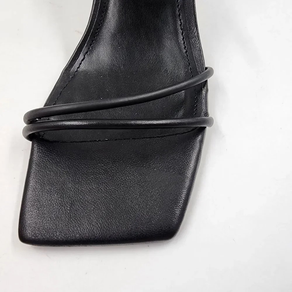 Marc Fisher LTD. Davia Square Toe Sandals Women's 7.5 Black Slingback Strap~ - Picture 11 of 15